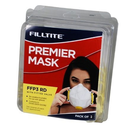 Picture of FILLTITE PREMIER FACE MASK FFP3 RD WITH VALVE PACK OF 2 