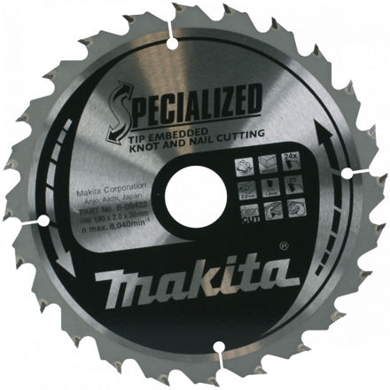 Picture of B-09422 SAW BLADE 190X30X24T WOOD & NAILS