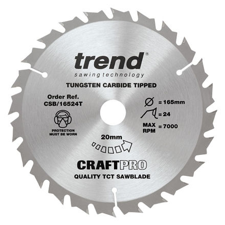 Picture of CRAFT SAW BLADE 165MM X24T X20 THIN
