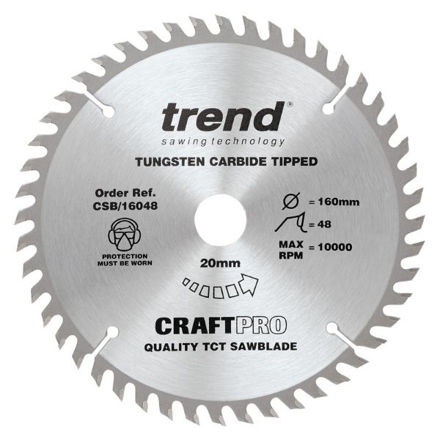 Picture of TREND CRAFTPRO CRAFT SAW BLADE 160MM X 48T X 20MM