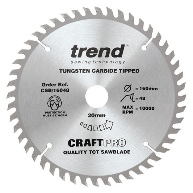 Picture of TREND CRAFTPRO CRAFT SAW BLADE 160MM X 48T X 20MM