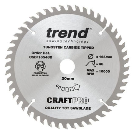 Picture of TREND CRAFTPRO SAW BLADE 165MM X 48T X 20MM