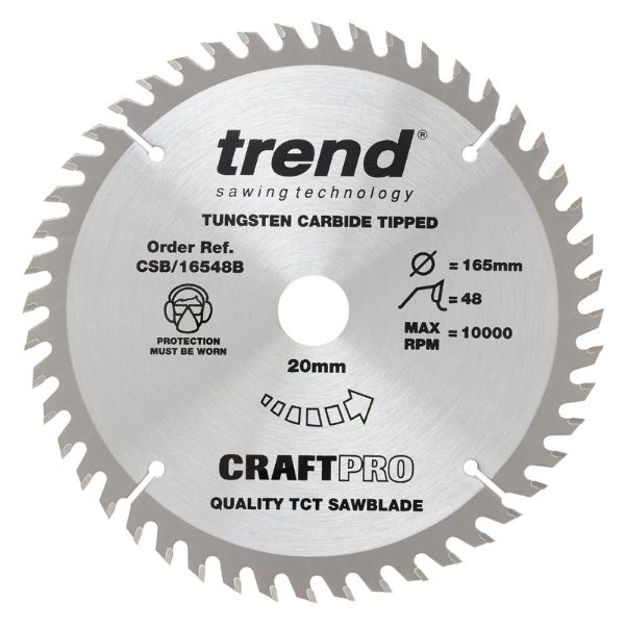 Picture of TREND CRAFTPRO SAW BLADE 165MM X 48T X 20MM