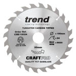 Picture of TREND CRAFTPRO SAW BLADE 190MM X 24T X 30MM
