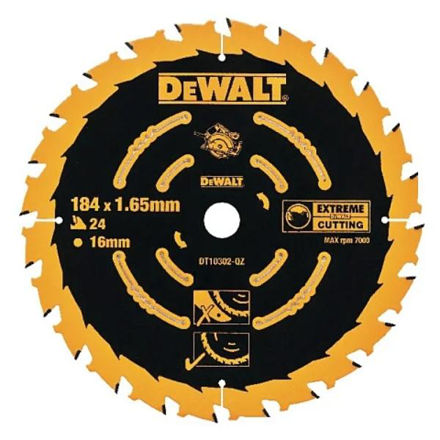 Picture of DEWALT 184MM X 16MM X 24TEETH EXTREME SAW BLADE