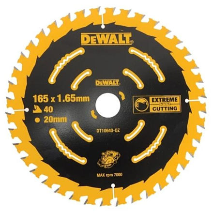 Picture of DEWALT 165MM X 20MM X 40TEETH EXTREME SAW BLADE