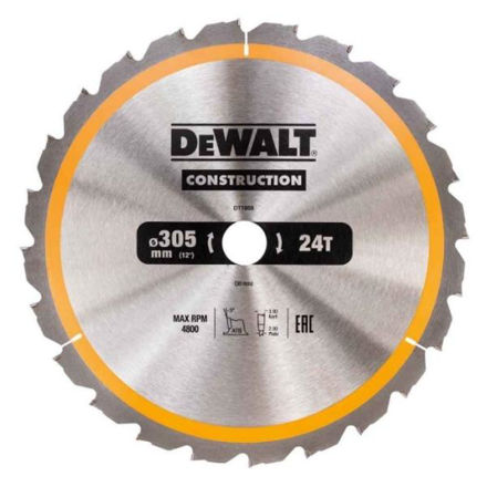 Picture of DEWALT 305MM X 30MM X 24TEETH CONSTRUCTION SAW BLADE