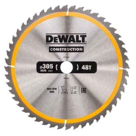 Picture of DEWALT 305MM X 30MM X 48TEETH CONSTRUCTION SAW BLADE