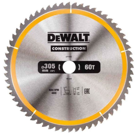 Picture of DEWALT 305MM X 30MM X 60TEETH CONSTRUCTION SAW BLADE