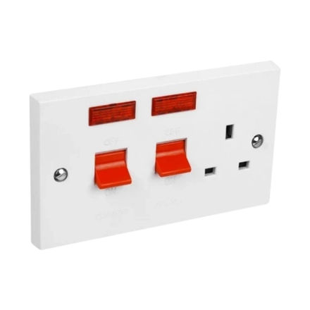 Picture of 45AMP COOKER SWITCH AND SOCKET DP