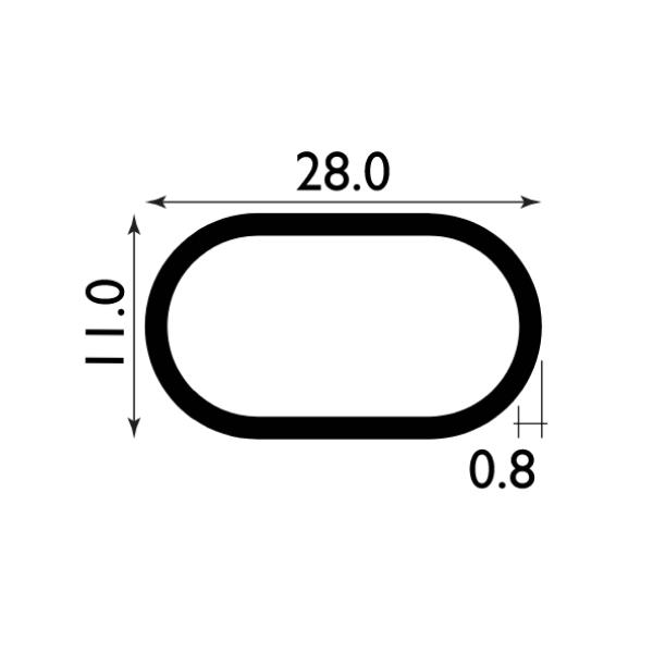C L Jones. 25MM OVAL CONDUIT WHITE 2.44M