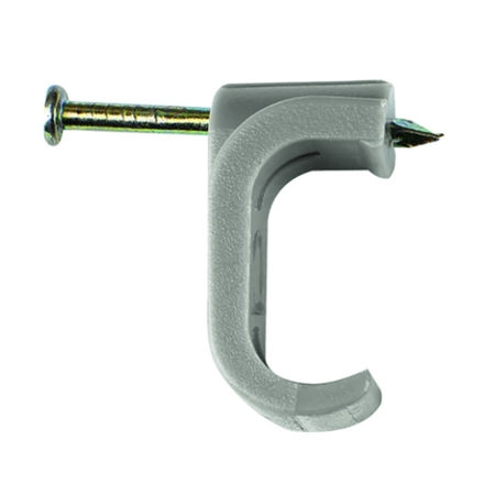 Picture of NEWLEC FLAT GREY T+E CABLE CLIP BOX 50 - 10MM