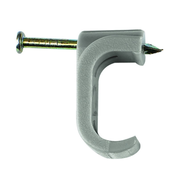 Picture of NEWLEC FLAT GREY T+E CABLE CLIP BOX 50 - 10MM