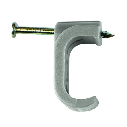 Picture of NEWLEC FLAT GREY T+E CABLE CLIP BOX 100 - 2.5MM