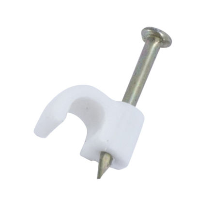Picture of NEWLEC ROUND WHITE CABLE CLIP BOX 100 3/5MM