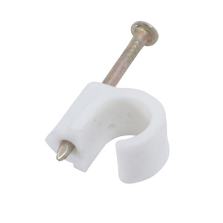 Picture of NEWLEC ROUND WHITE CABLE CLIP BOX 100 9/11MM