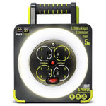 Picture of LUCECO PRO-XT LED WORKLIGHT EXTENSION REEL 4 SOCKET 5MTR 240V