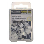 Picture of 1.00/1.5MM T+E WHITE CABLE CLIPS (PACK OF 14)