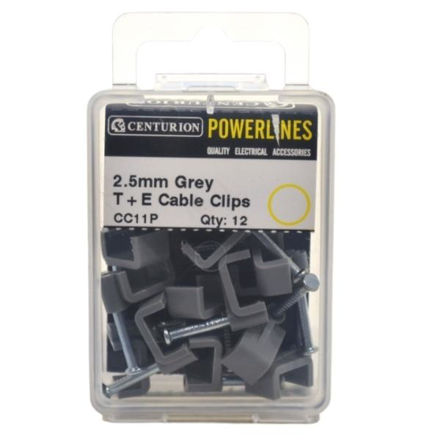 Picture of 2.5MM T+E GREY CABLE CLIPS (PACK OF 12)