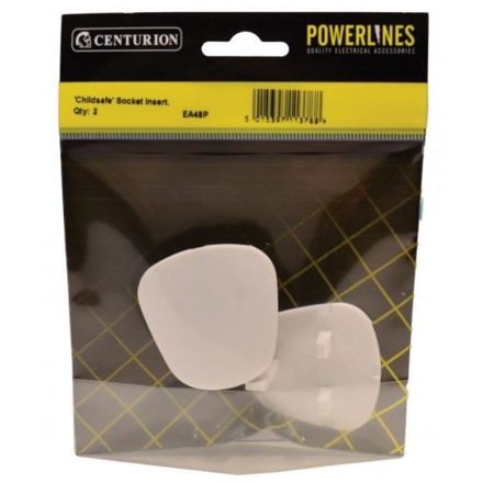 Picture of WHITE PLASTIC CHILDSAFE SOCKET INSERT (PACK OF 2)