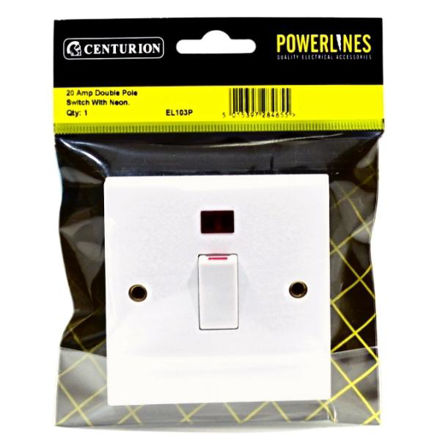 Picture of 20 AMP DOUBLE POLE SWITCH WITH NEON