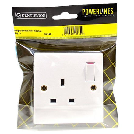 Picture of 13 AMP 1 GANG SWITCHED WALL SOCKET
