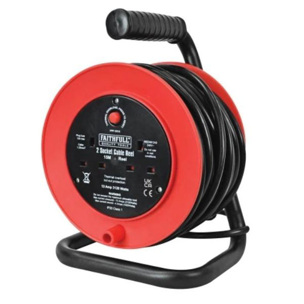 Picture of FAITHFULL 240V 15MTR 13A CABLE REEL