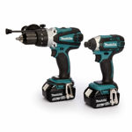 Picture of MAKITA DLX2145TJ 18V COMBI DRILL & IMPACT DRIVER TWIN PACK 2 X 5AMP BATTERIES