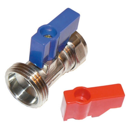 Picture of PRIMAFLOW CHROME PLATED TEE TYPE WASHING MACHINE VALVE 15MM X 15MM X 3/4"