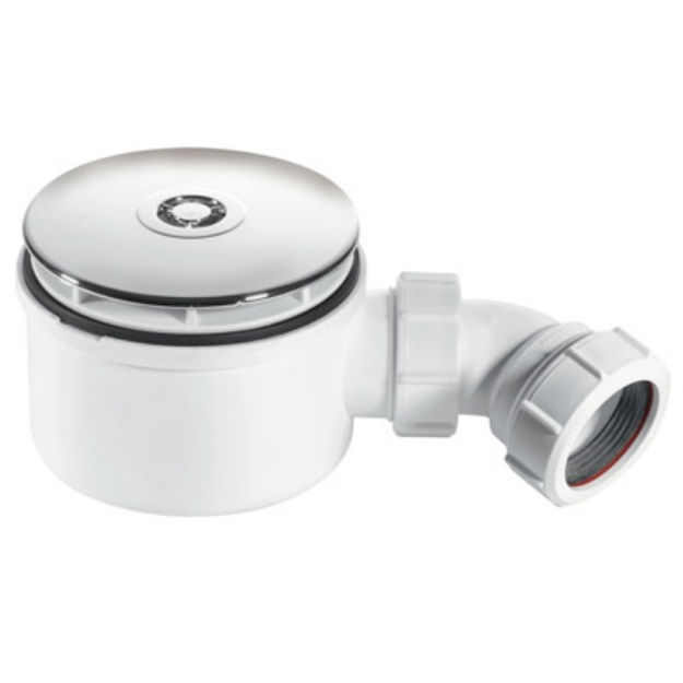 Picture of MCALPINE 90MM SHALLOW SHOWER TRAP CHROME PLASTIC ST90CP1070