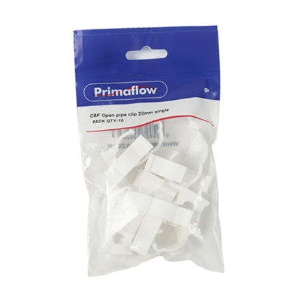 Picture of PRIMAFLOW OPEN SINGLE PIPE CLIP 22MM (10 PACK)