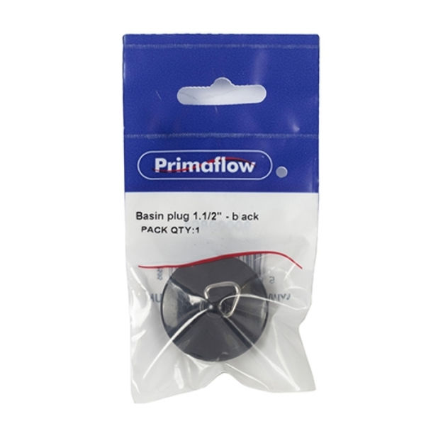Picture of PRIMAFLOW BASIN PLUG BLACK 1 1/2"