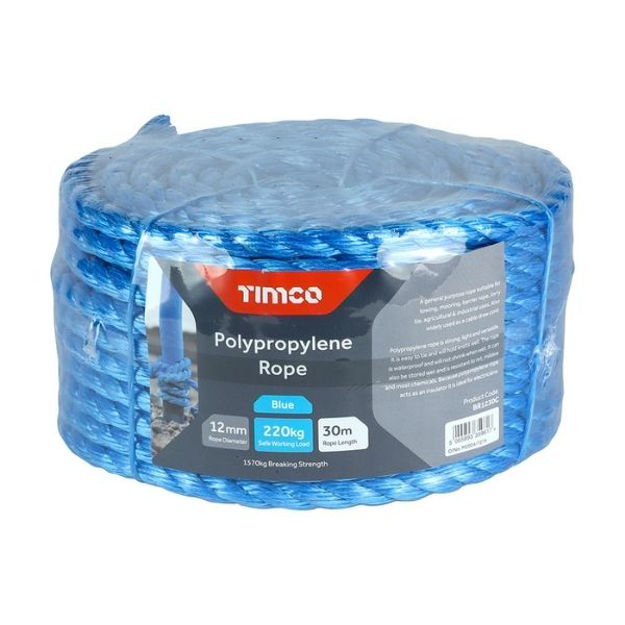 Picture of BLUE POLY ROPE 12MM X 30M COIL