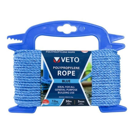 Picture of BLUE POLY ROPE 3MM X 30M WINDER