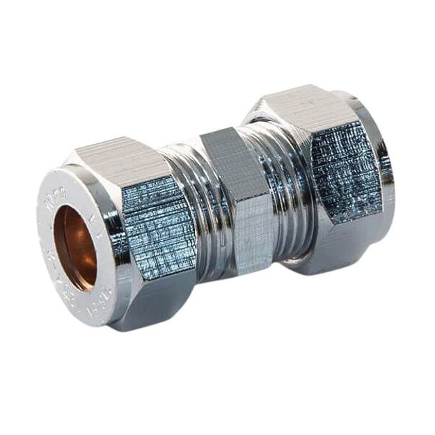 Picture of PX01 15MM CHROME COMPRESSION COUPLING