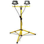 Picture of LUCECO SITE TRIPOD TWIN HEAD WORK LIGHT 2 X 1800 LUMENS 2 X 22W 110V