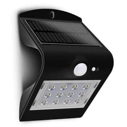 Picture of LUCECO SOLAR GUARDIAN WALL LIGHT 220 LUMENS BLACK