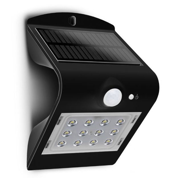 Picture of LUCECO SOLAR GUARDIAN WALL LIGHT 220 LUMENS BLACK