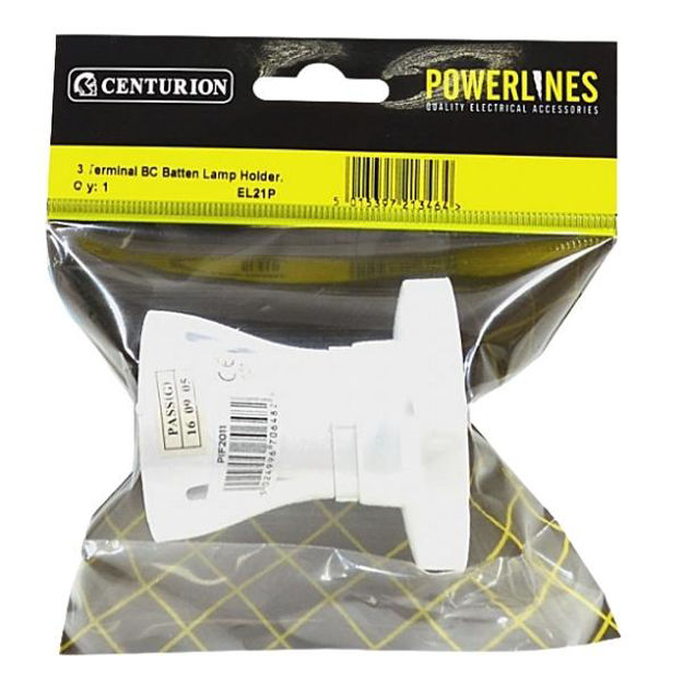 Picture of 3 TERMINAL BC BATTEN LAMP HOLDER