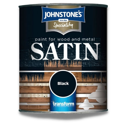 Picture of JOHNSTONES WOOD & METAL PAINT SATIN BLACK