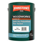 Picture of JOHNSTONES WOODWORKS QUICK DRY POLYURETHANE FLOOR VARNISH CLEAR 2.5L