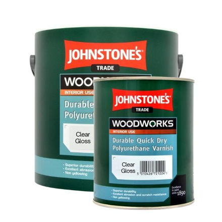 Picture of JOHNSTONES TRADE WOODWORKS DURABLE QUICK DRY POLYURETHANE VARNISH GLOSS