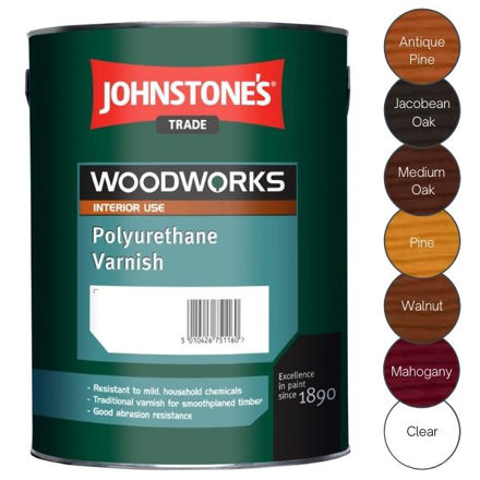 Picture of JOHNSTONES TRADE WOODWORKS POLYURETHANE VARNISH GLOSS 750ML