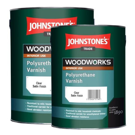 Picture of JOHNSTONES TRADE WOODWORKS POLYURETHANE VARNISH CLEAR SATIN