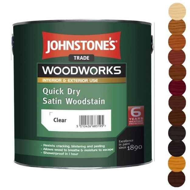 Picture of JOHNSTONES WOODWORKS QUICK DRY SATIN WOODSTAIN