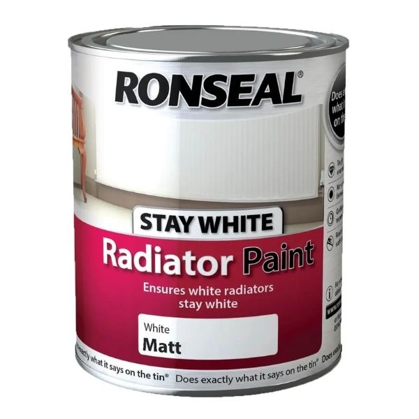 C L Jones. RONSEAL ONE COAT STAY WHITE RADIATOR PAINT MATT