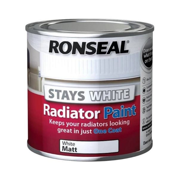 C L Jones. RONSEAL ONE COAT STAY WHITE RADIATOR PAINT MATT