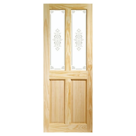Picture of X L JOINERY VICTORIAN OBSCURE GLAZED PINE DOOR 35X1981MM