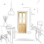 Picture of X L JOINERY VICTORIAN OBSCURE GLAZED PINE DOOR 35X1981MM