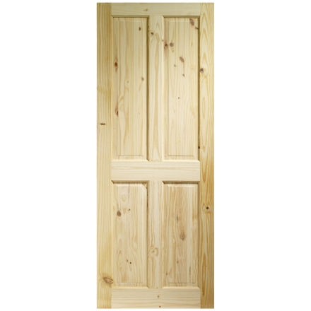 Picture of X L JOINERY KNOTTY PINE VICTORIAN 4 PANEL DOOR 35X1981MM